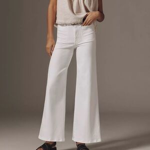 Frame Denim Le Slim Palazzo Modernist Jeans in Off-White
